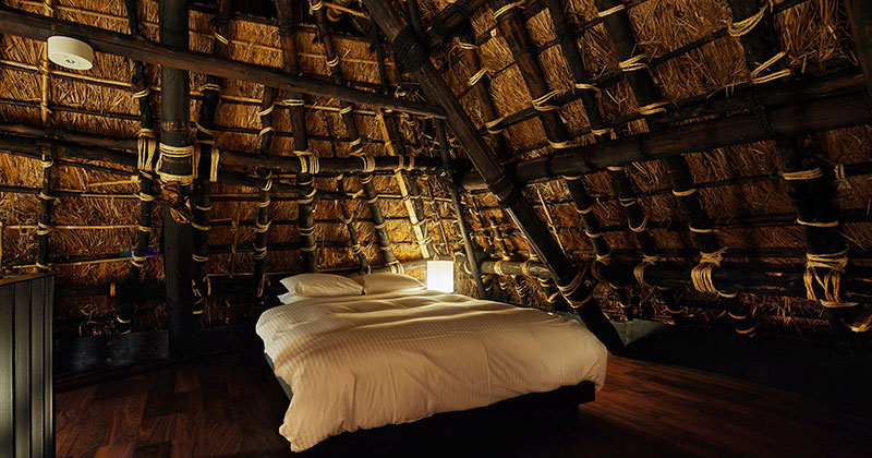 The loft-style bedroom